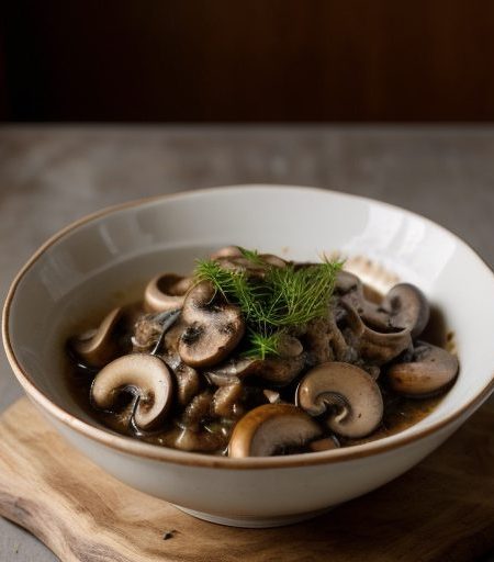 Crab Meat & Mushrooms in Wine Sauce recipe image