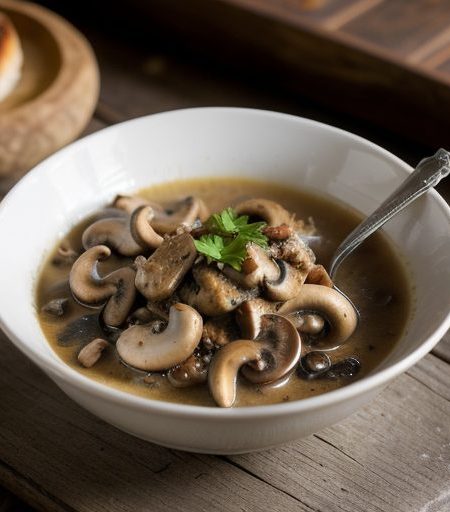 Crab Meat & Mushrooms in Wine Sauce recipe image