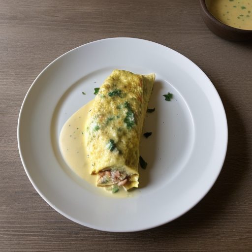 Crab Meat Omelet With Tasso Hollandaise recipe image