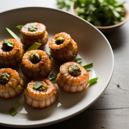 Crab-Stuffed Shrimp With Red Bean Relish recipe image