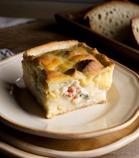 Crab & Three Cheese Strata recipe image