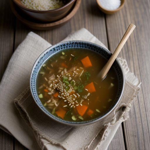 Crackling Rice Vegetable Soup recipe image