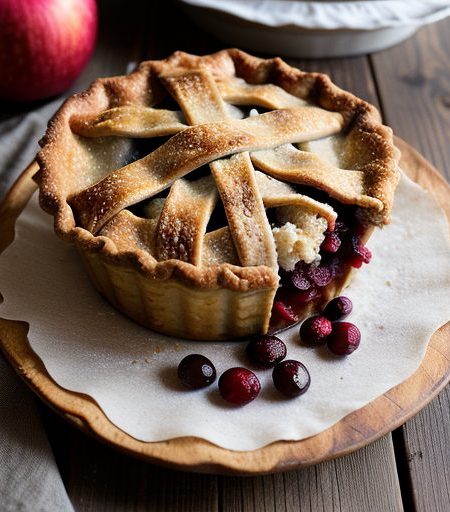 Cranberry Apple Pie With Soft Gingersnap Crus recipe image