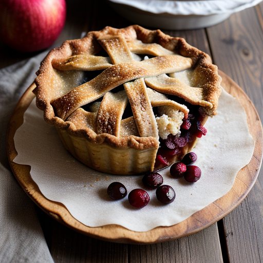 Cranberry Apple Pie With Soft Gingersnap Crus recipe image