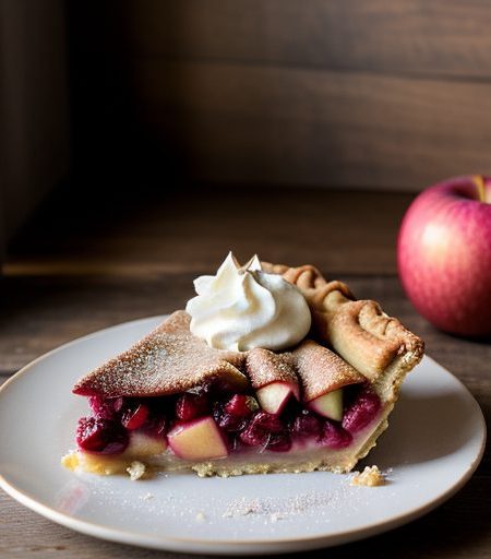 Cranberry Apple Pie With Soft Gingersnap Crus recipe image