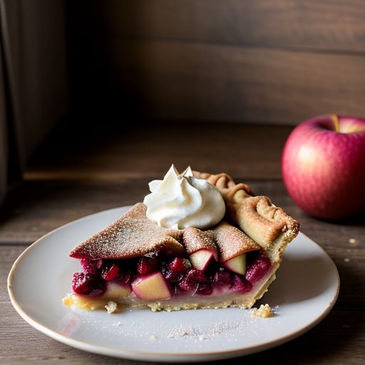 Cranberry Apple Pie With Soft Gingersnap Crus recipe image