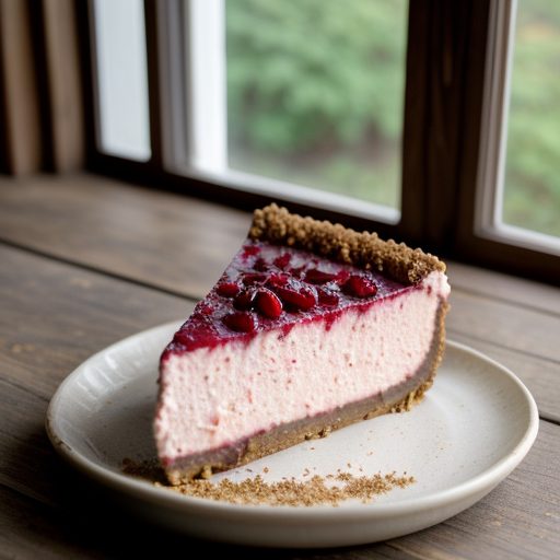 Cranberry Cheesecake With Walnut Crust recipe image