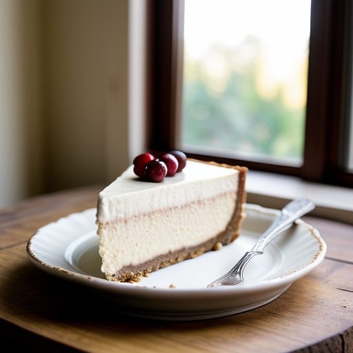 Cranberry Eggnog Cheesecake recipe image