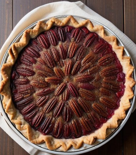 Cranberry Honey Pecan Pie recipe image