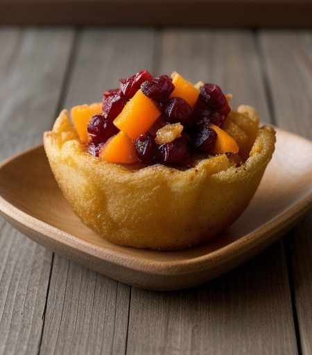 Cranberry-Orange Relish in Sweet Potato Cups recipe image