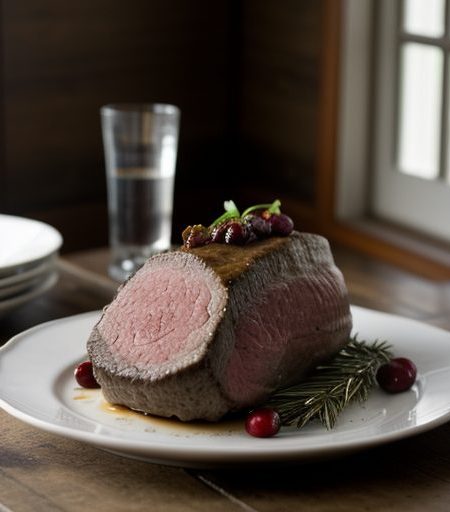 Cranberry-Pecan Stuffed Beef Sirloin Roast recipe image
