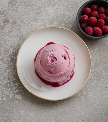 Cranberry Raspberry Ice Cream recipe image