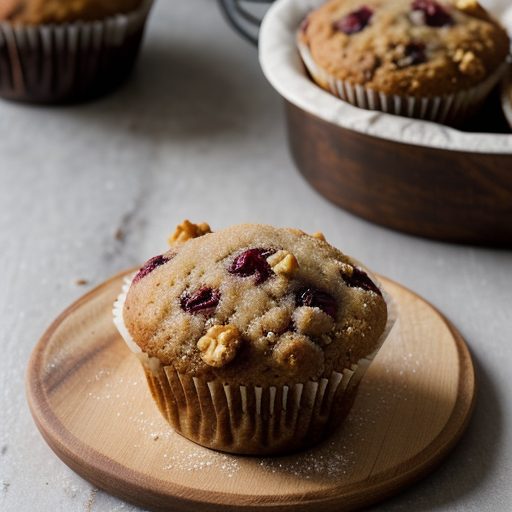 Cranberry Walnut Streusel Muffins recipe image