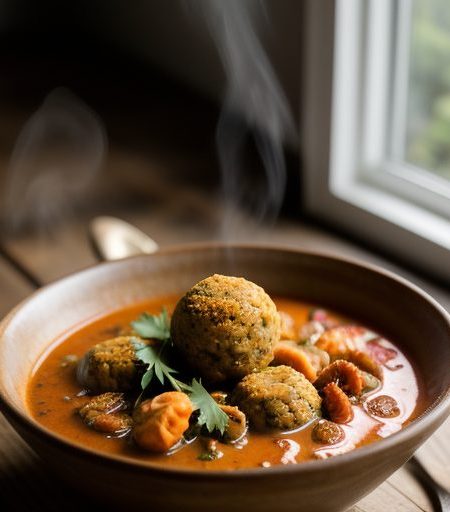 Crawfish Bisque With Crawfish Boulettes recipe image