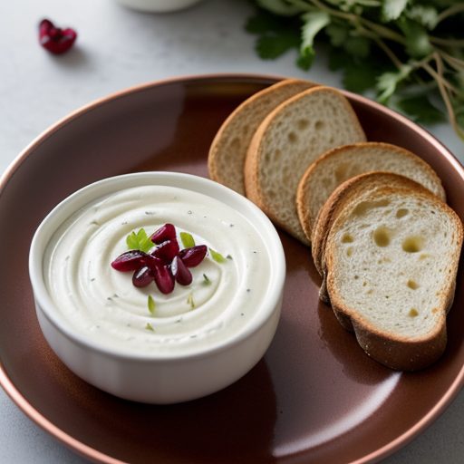 Cream Cheese & Garlic Dip With Pita Toasts recipe image