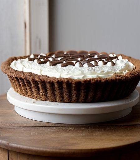 Cream Cheese Snickers Candy Bar Pie recipe image