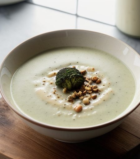 Cream of Broccoli & Hazelnut Soup Au Gratin recipe image