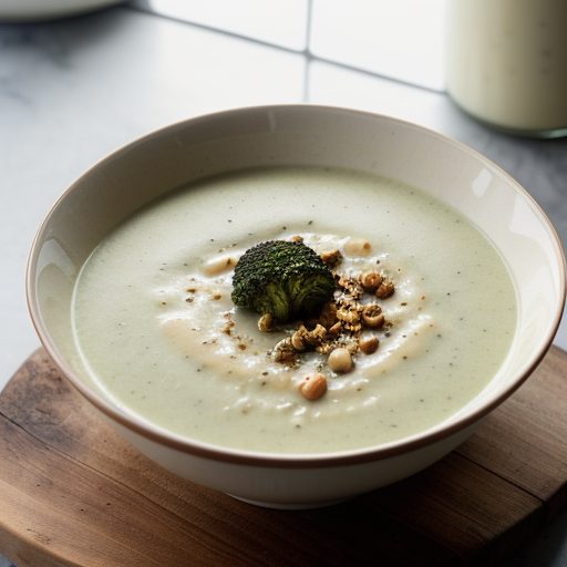 Cream of Broccoli & Hazelnut Soup Au Gratin recipe image