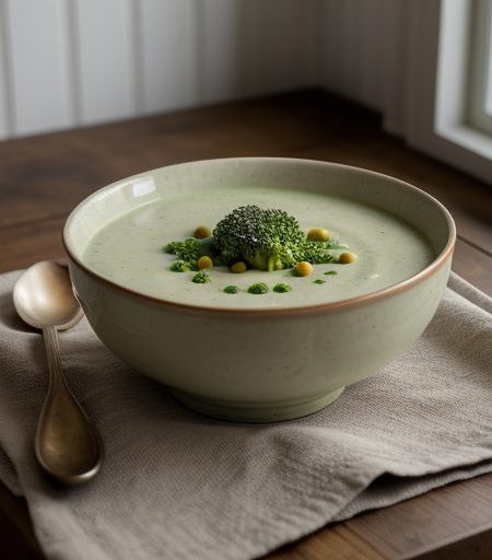 Cream of Broccoli and Pea Soup recipe image