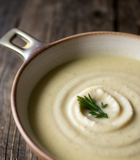 Cream of Turnip Potato and Leek Soup - Bon Appetit recipe image