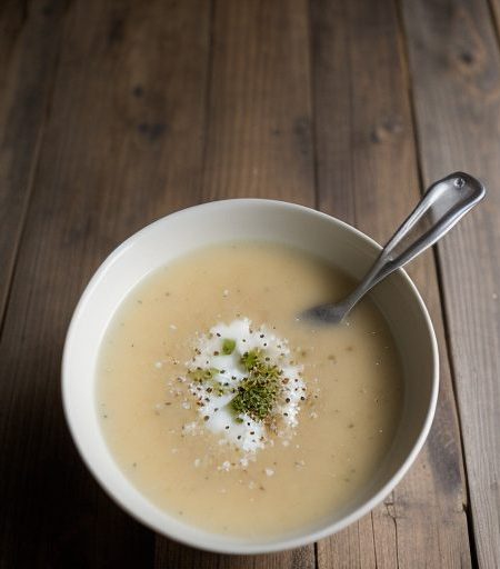 Cream of Walla Walla Sweet Soup With Garlic C recipe image