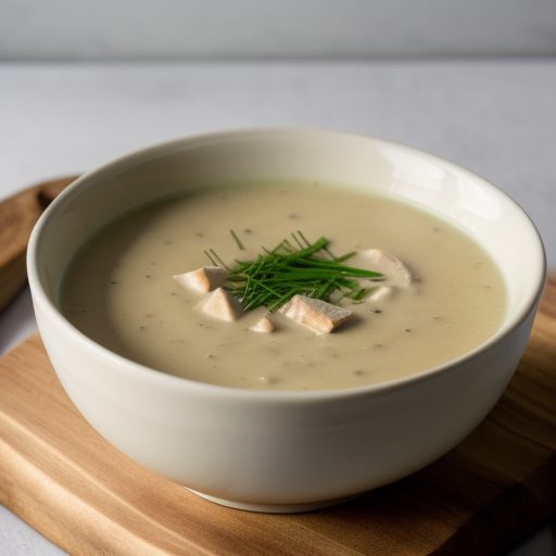 Cream of Walla Walla Sweet Soup With Garlic Chives recipe image