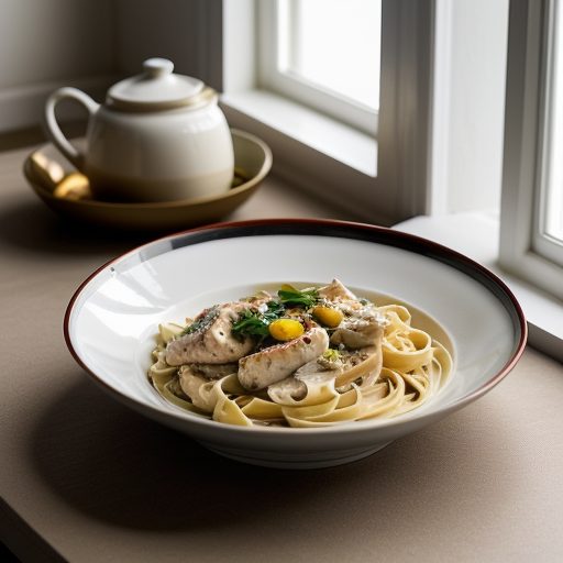 Creamed Chicken & Fettuccine recipe image