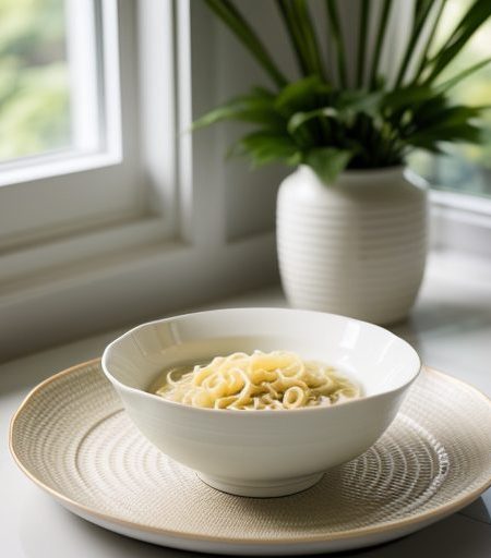 Creamed Noodles With Flowers recipe image