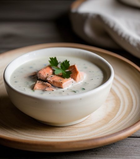Creamed Salmon in Rice Ring recipe image