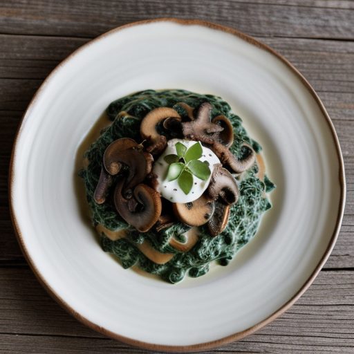 Creamed Spinach With Wild Mushrooms recipe image
