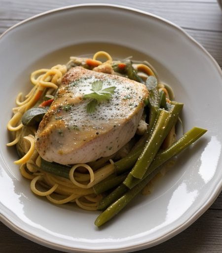 Creamt Chicken Primavera recipe image