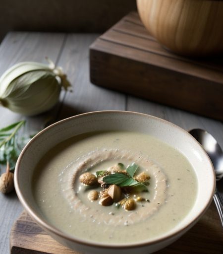 Creamy Artichoke Hazelnut Soup recipe image