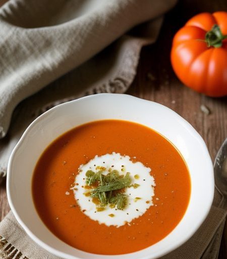 Creamy Cheese and Tomato Soup. recipe image