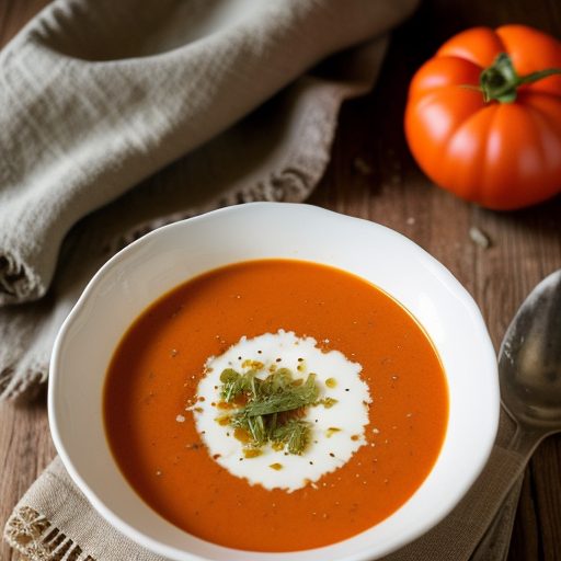 Creamy Cheese and Tomato Soup. recipe image