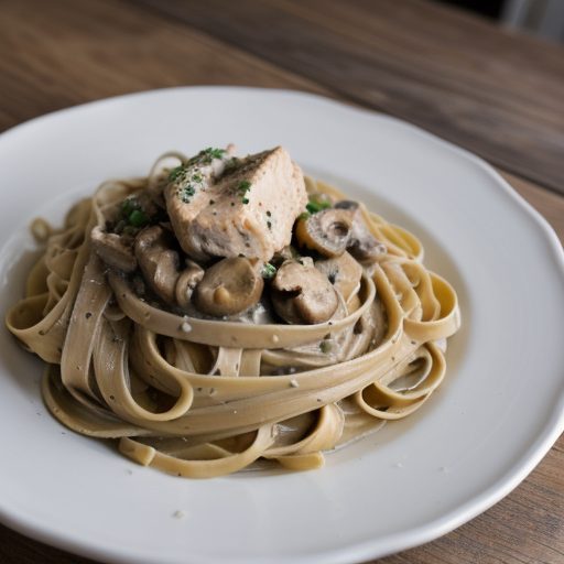 Creamy Chicken & Mushroom Fettuccine recipe image