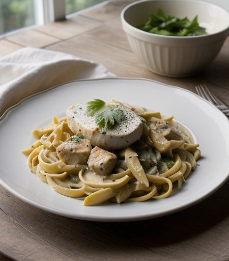 Creamy Chicken Primavera recipe image