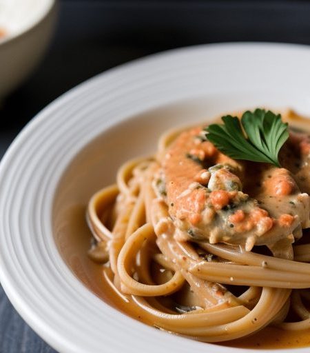 Creamy Crab & Red Pepper Sauce recipe image