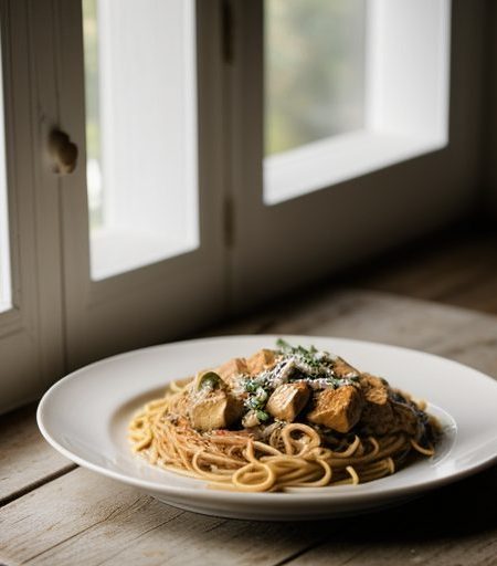Creamy Creole Chicken Spaghetti recipe image
