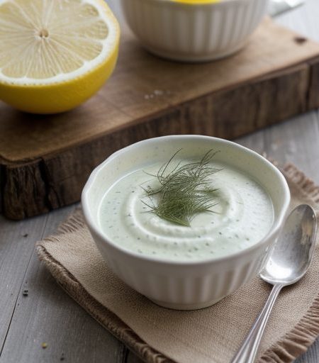 Creamy Dill and Garlic Dressing recipe image