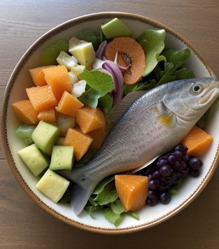 Creamy Fish and Fruit Salad recipe image