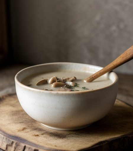 Creamy Garlic & Mushroom Soup recipe image