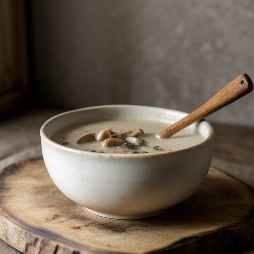 Creamy Garlic & Mushroom Soup recipe image