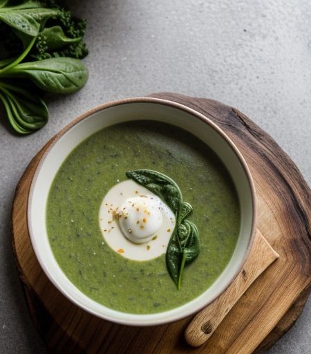 Creamy Garlic Spinach Soup recipe image
