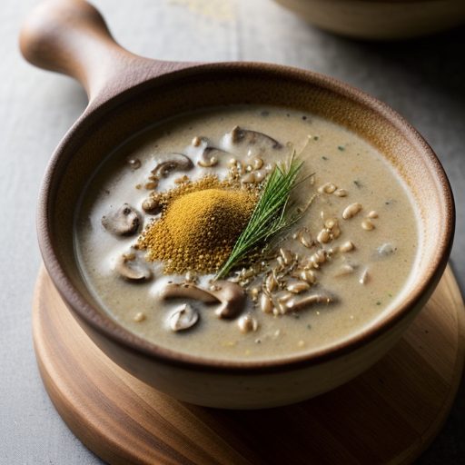 Creamy Mushroom Barley Soup recipe image