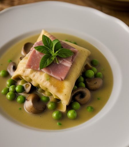 Creamy Mushroom and Ham Ravioli recipe image