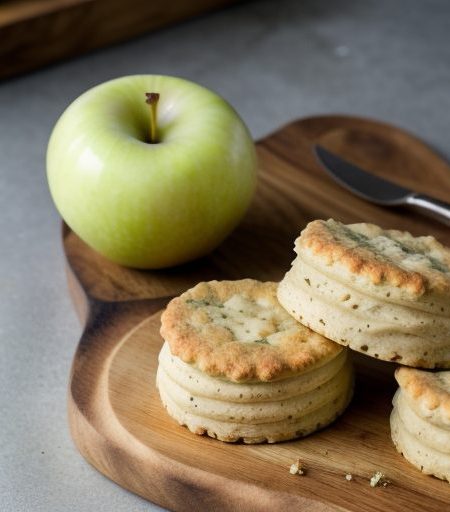 Creamy Pork & Aples With Cornmeal Biscuits recipe image