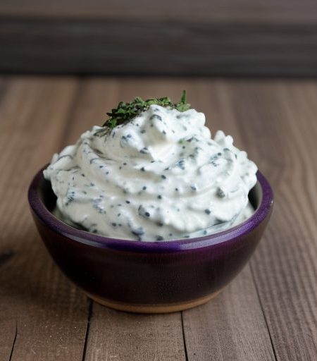 Creamy Purple Onion and Basil Dip recipe image