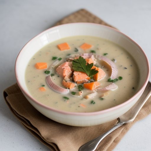Creamy Salmon Soup recipe image