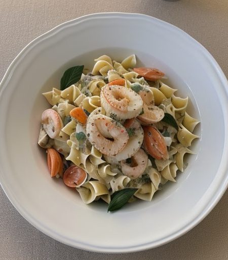 Creamy Seafood Pasta Salad recipe image
