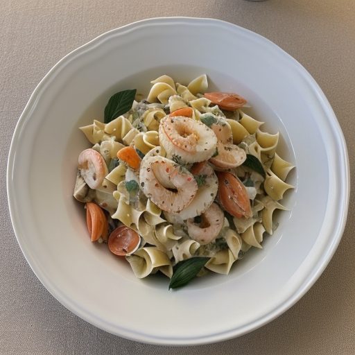 Creamy Seafood Pasta Salad recipe image